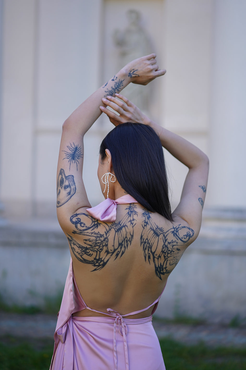 Silk Top with Bow
