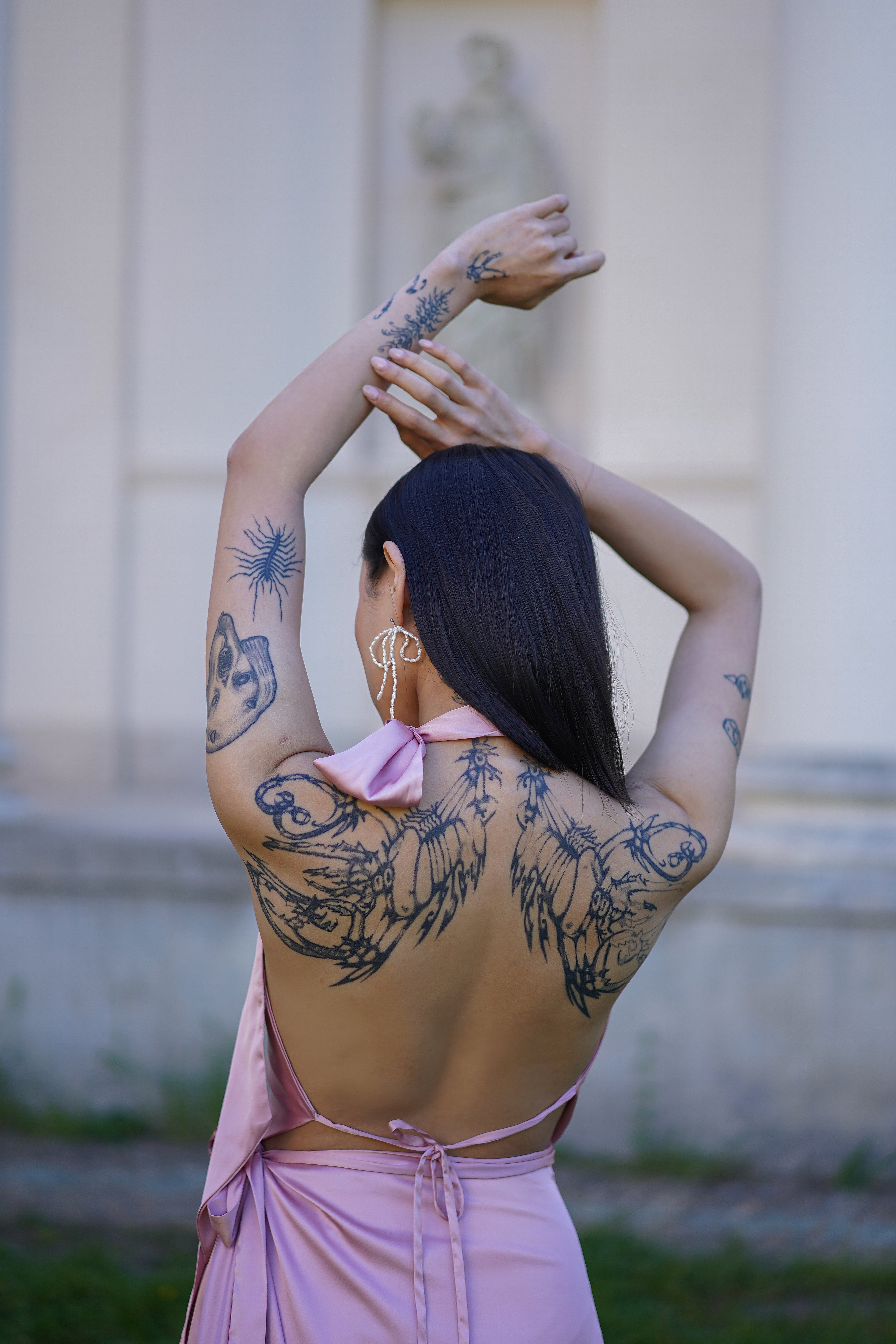 Silk Top with Bow