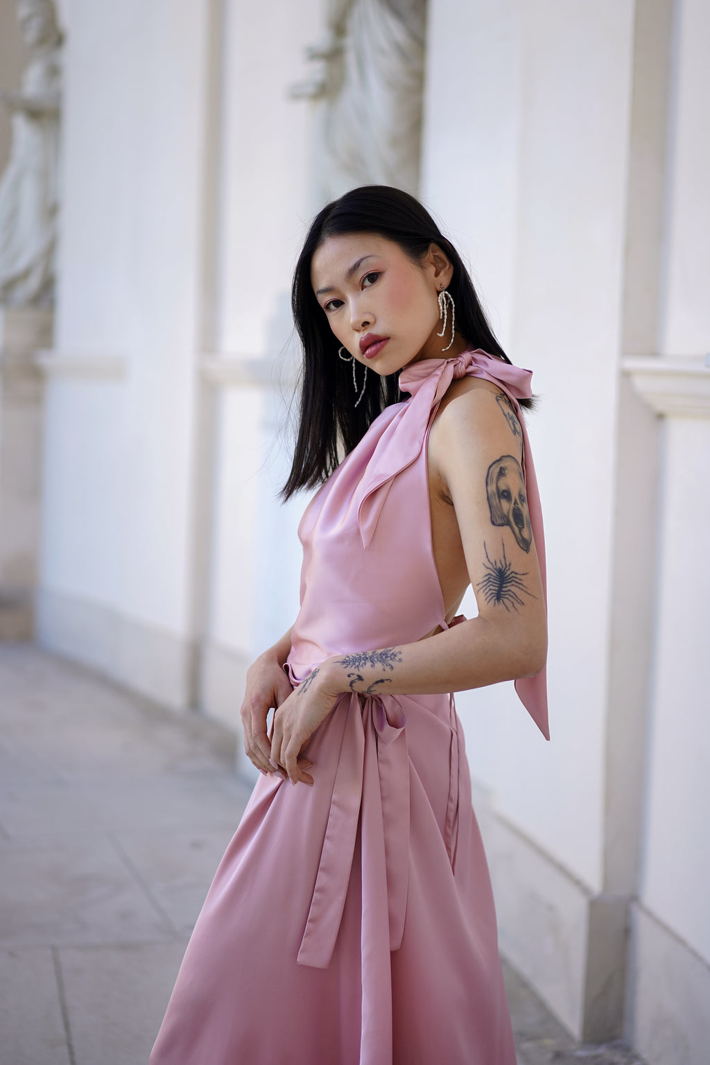 Silk Top with Bow