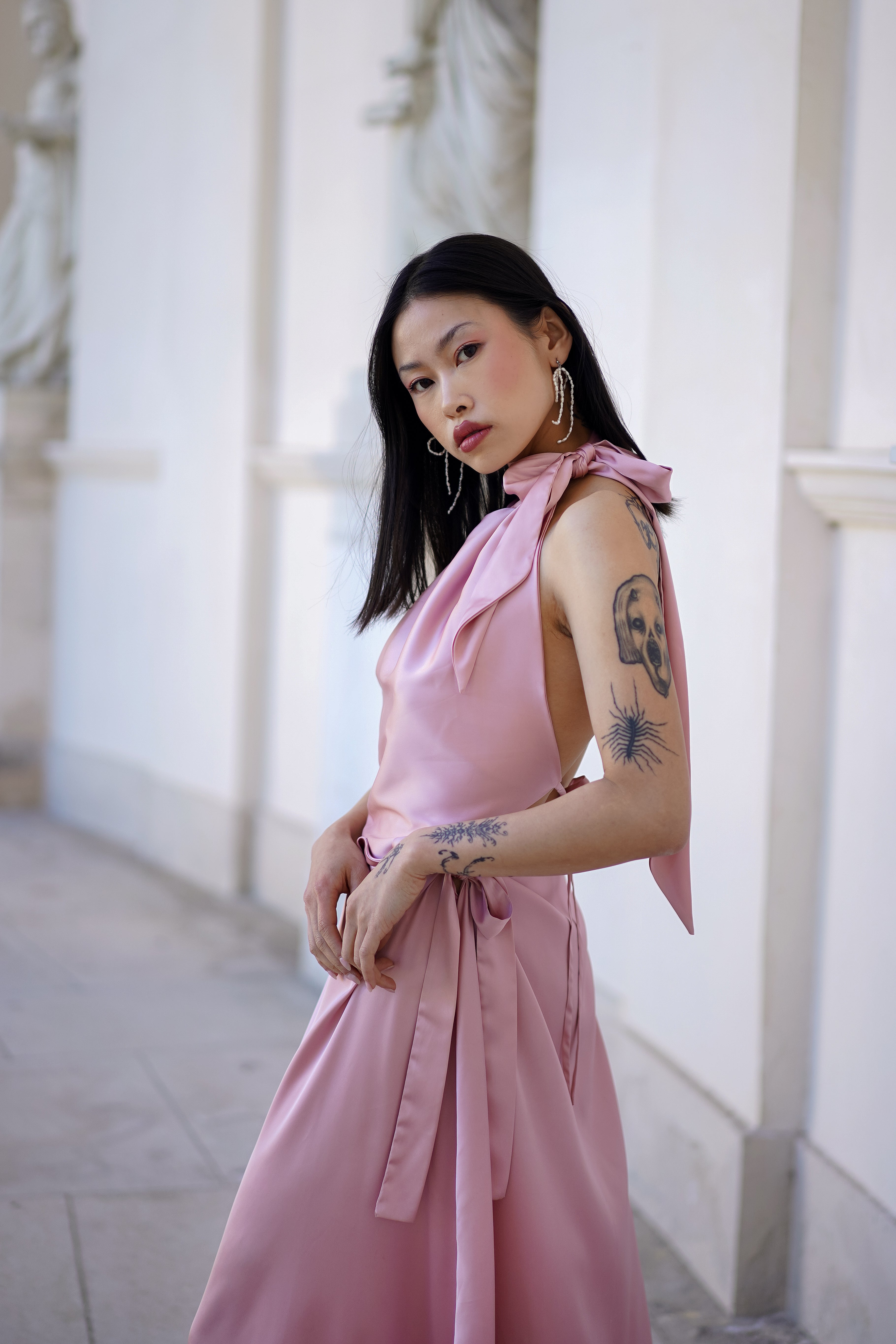 Silk Top with Bow