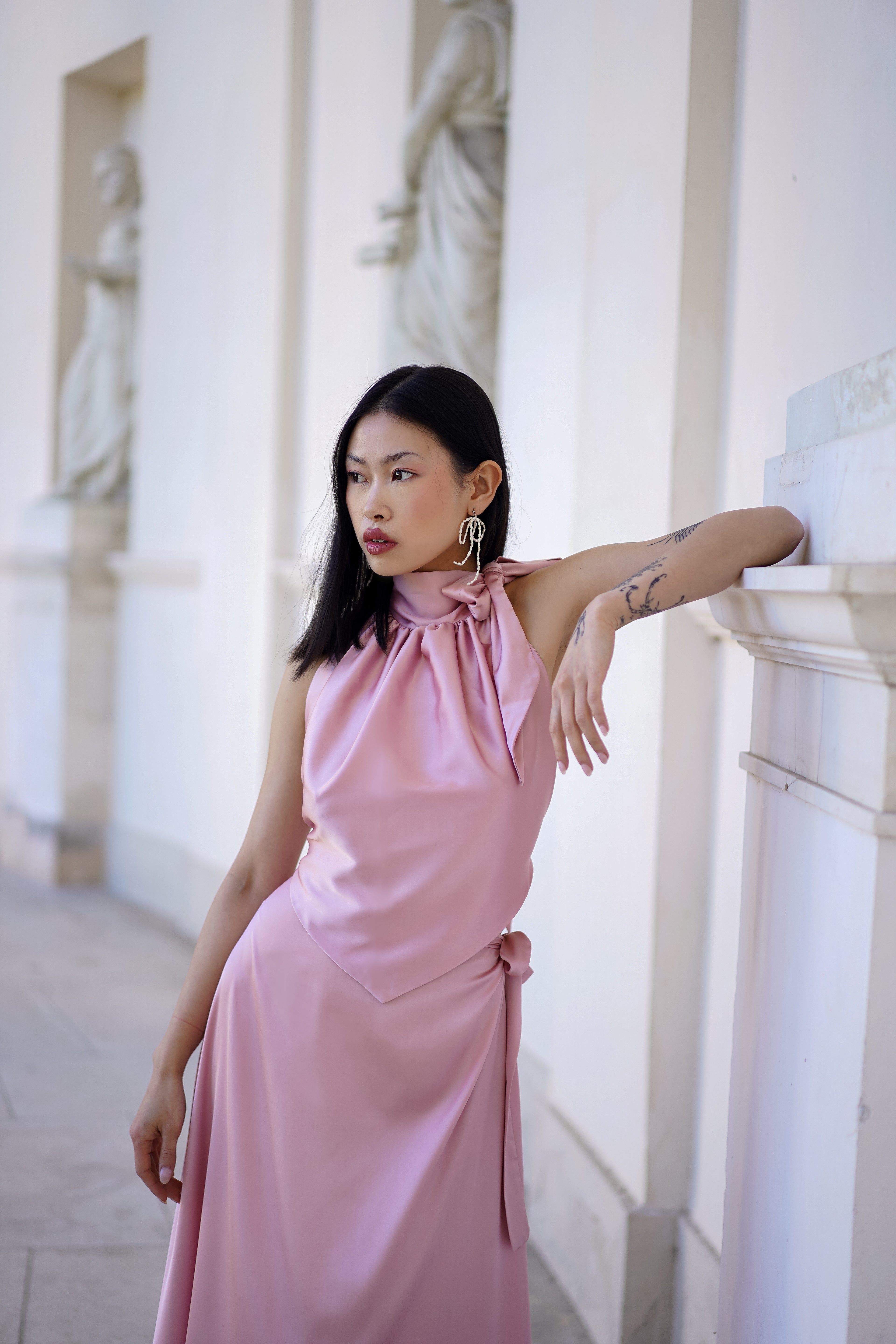 Silk Top with Bow