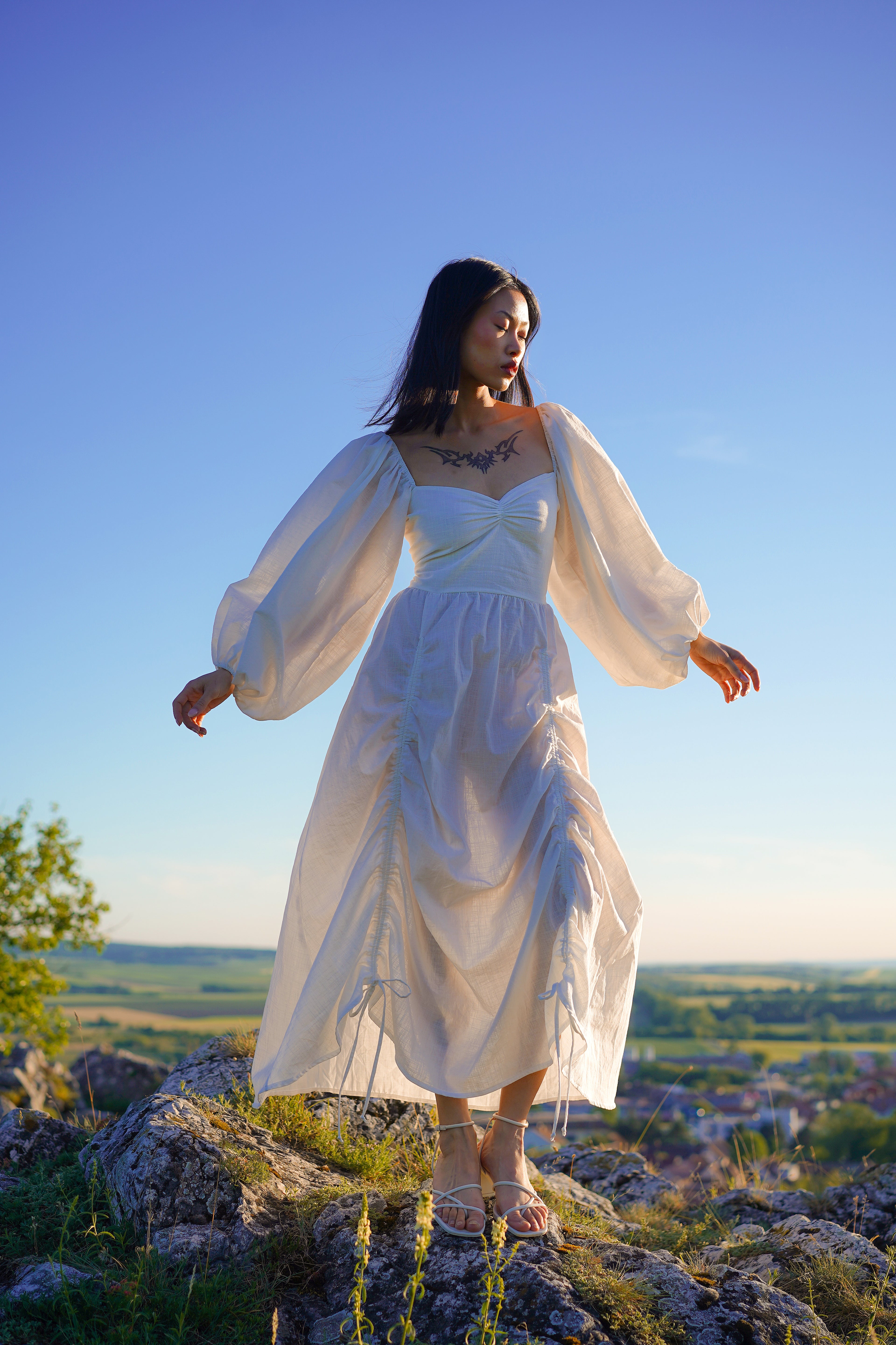 Rose Linen Dress