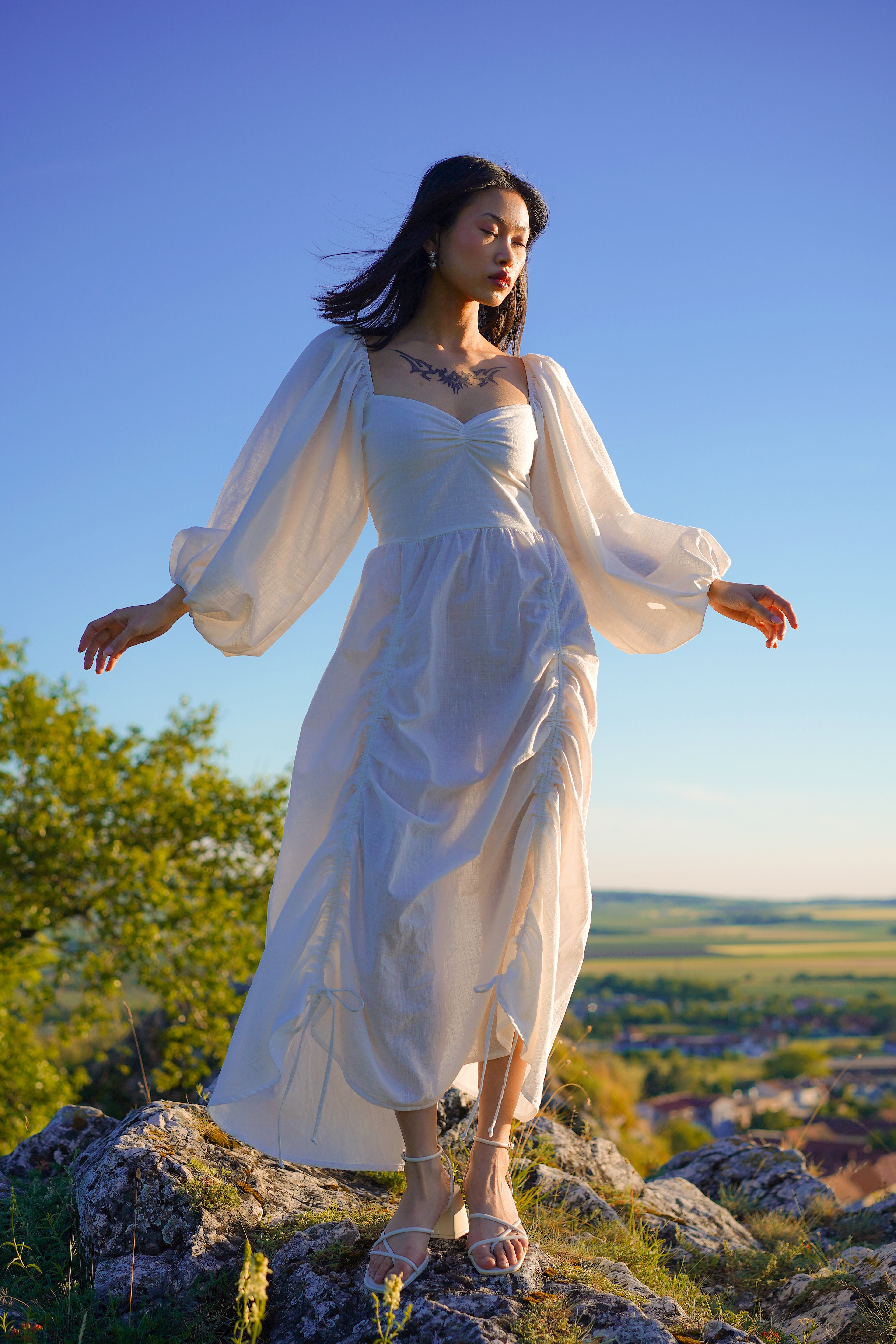 Rose Linen Dress
