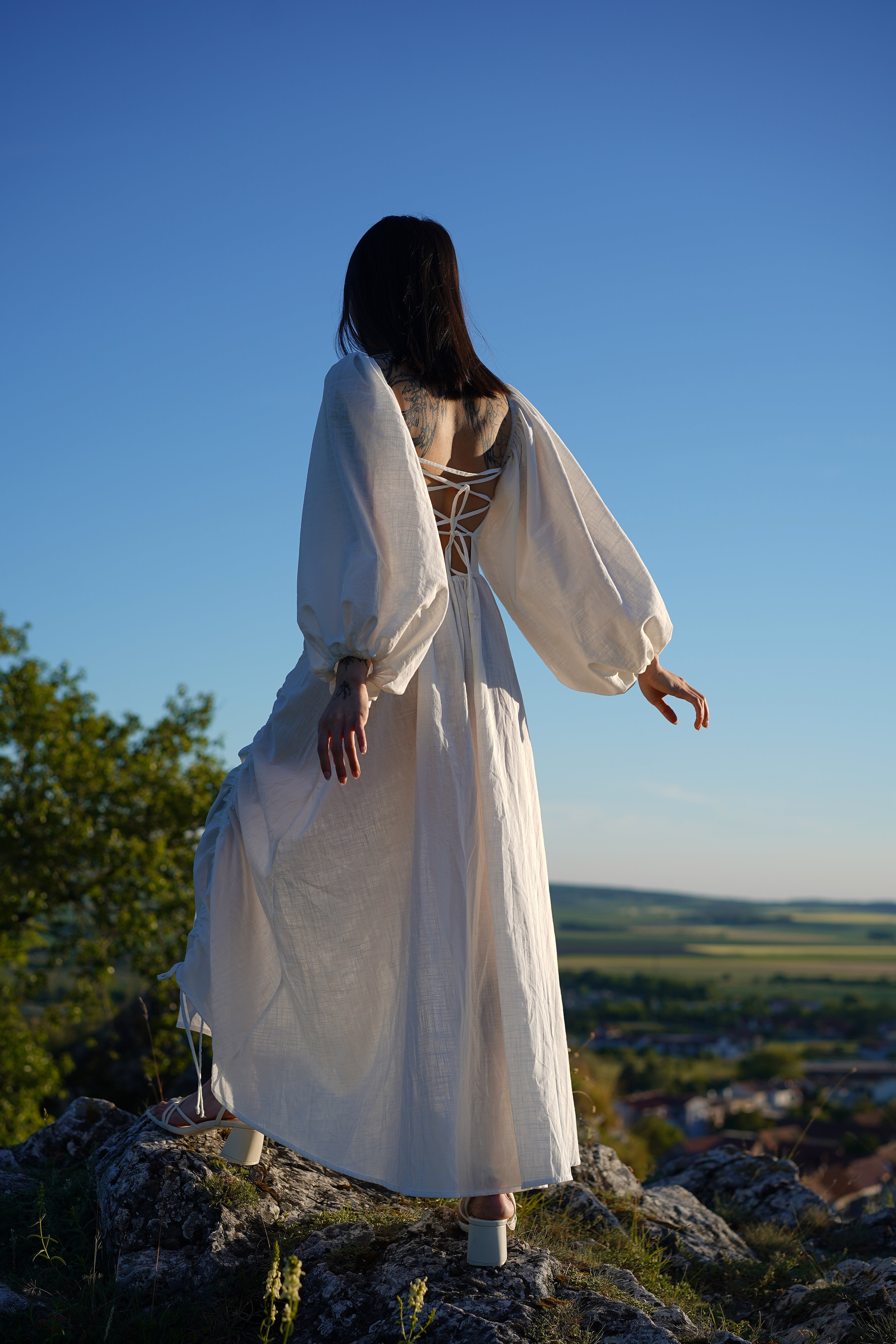 Rose Linen Dress