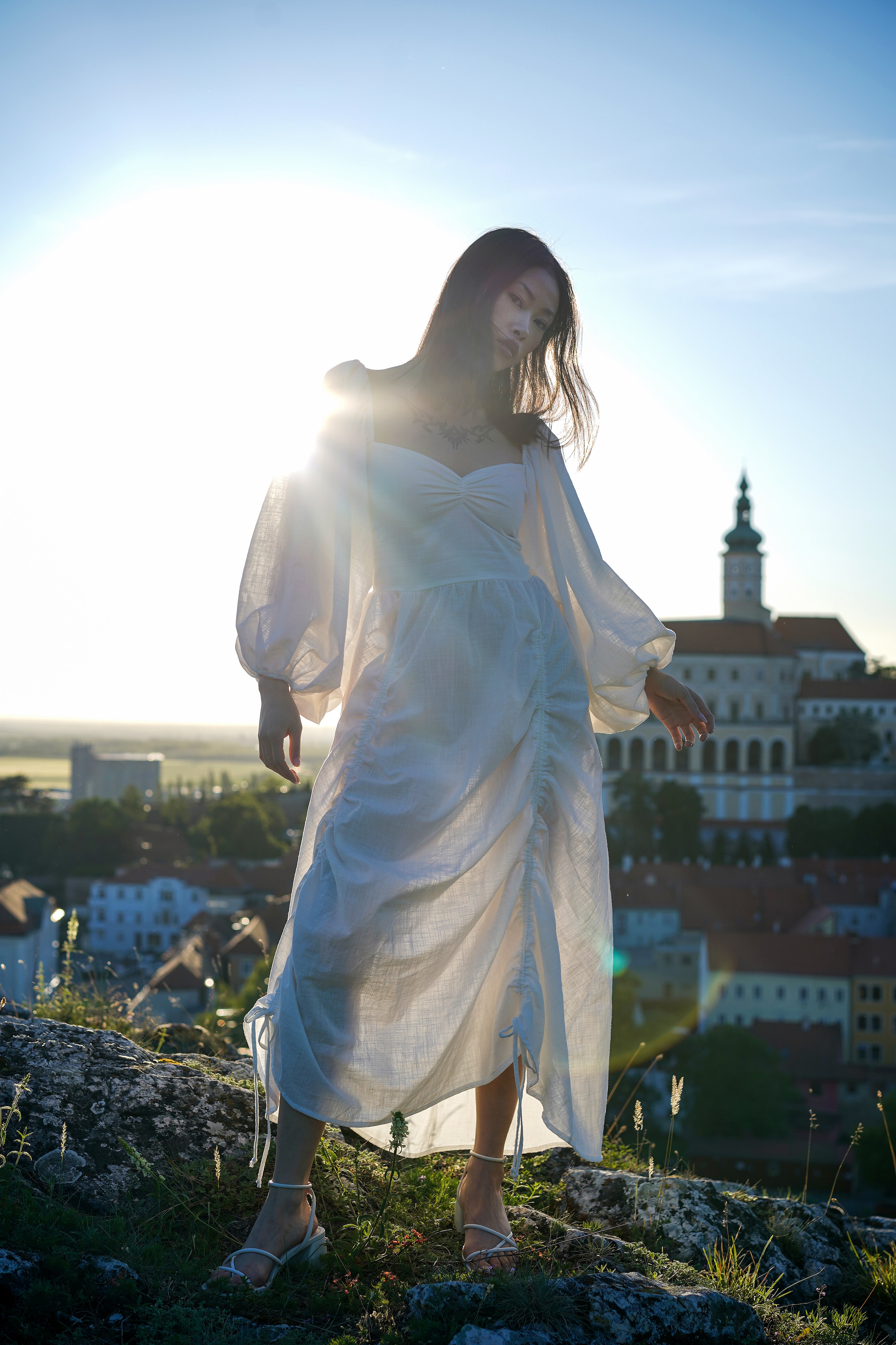 Rose Linen Dress
