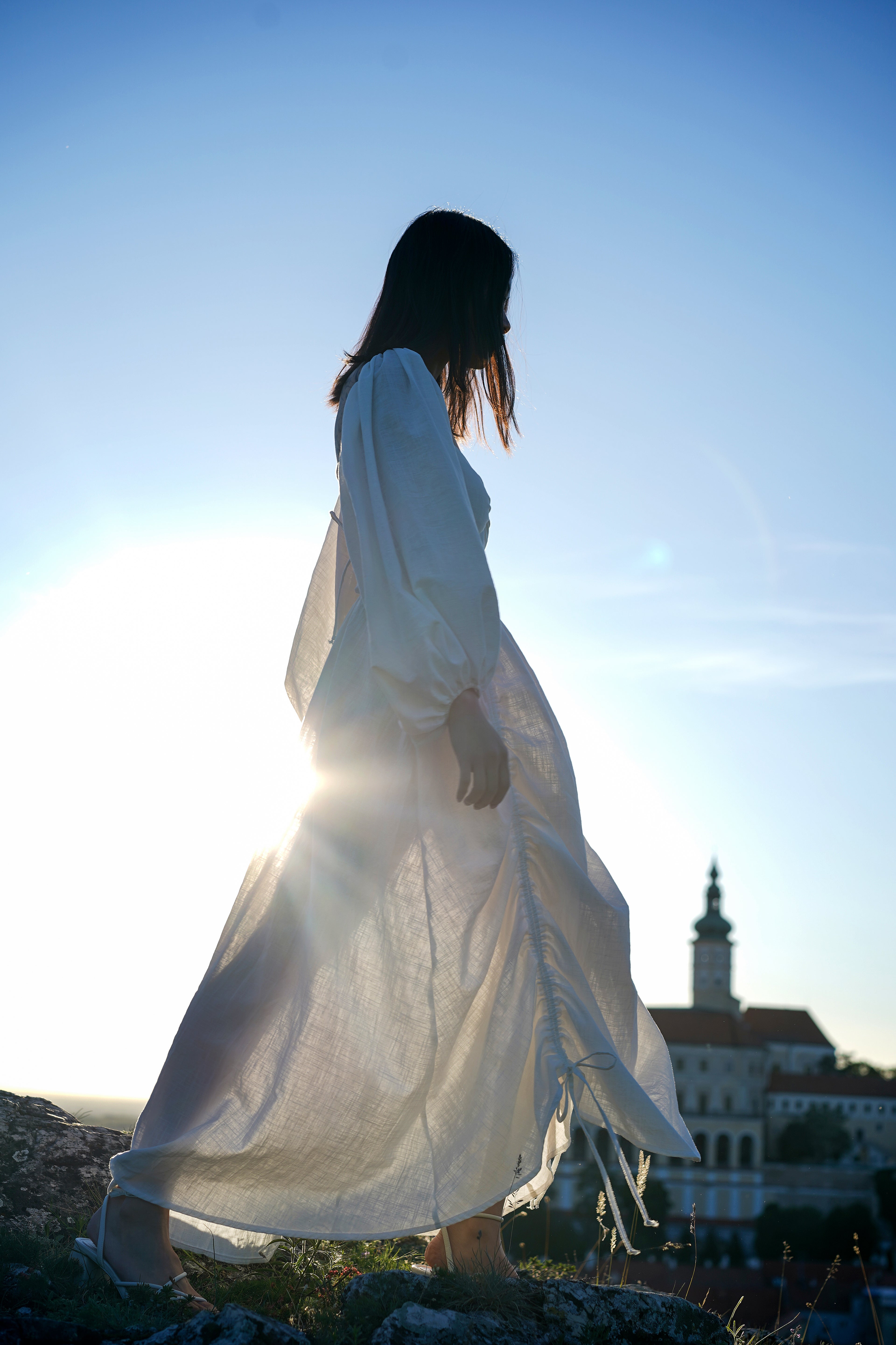 Rose Linen Dress