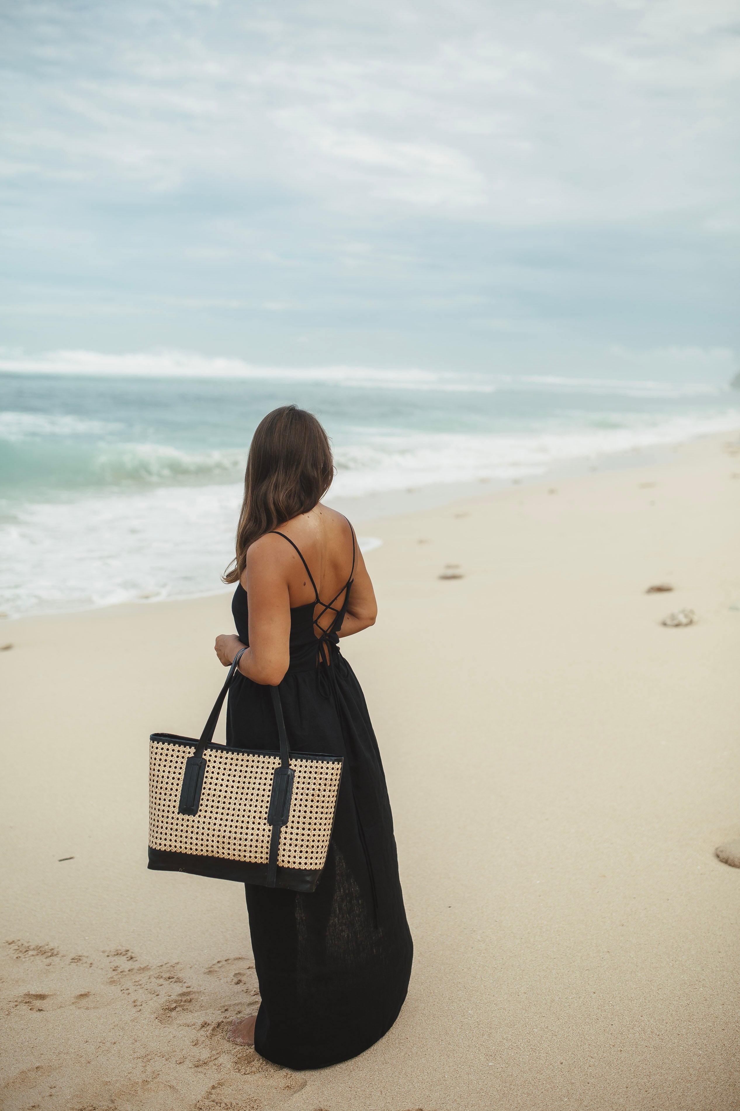 City Rattan Bag - Black