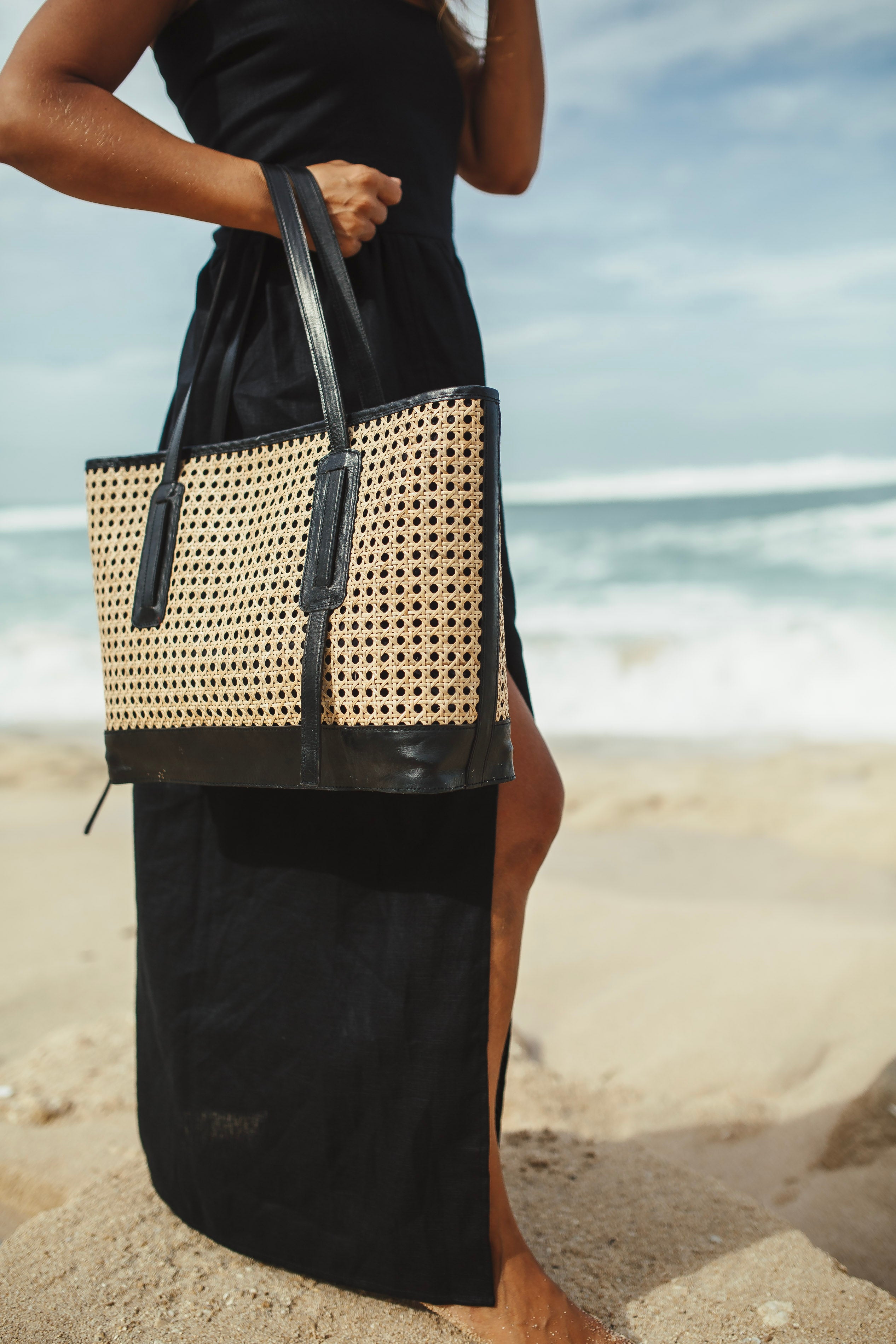 City Rattan Bag - Black
