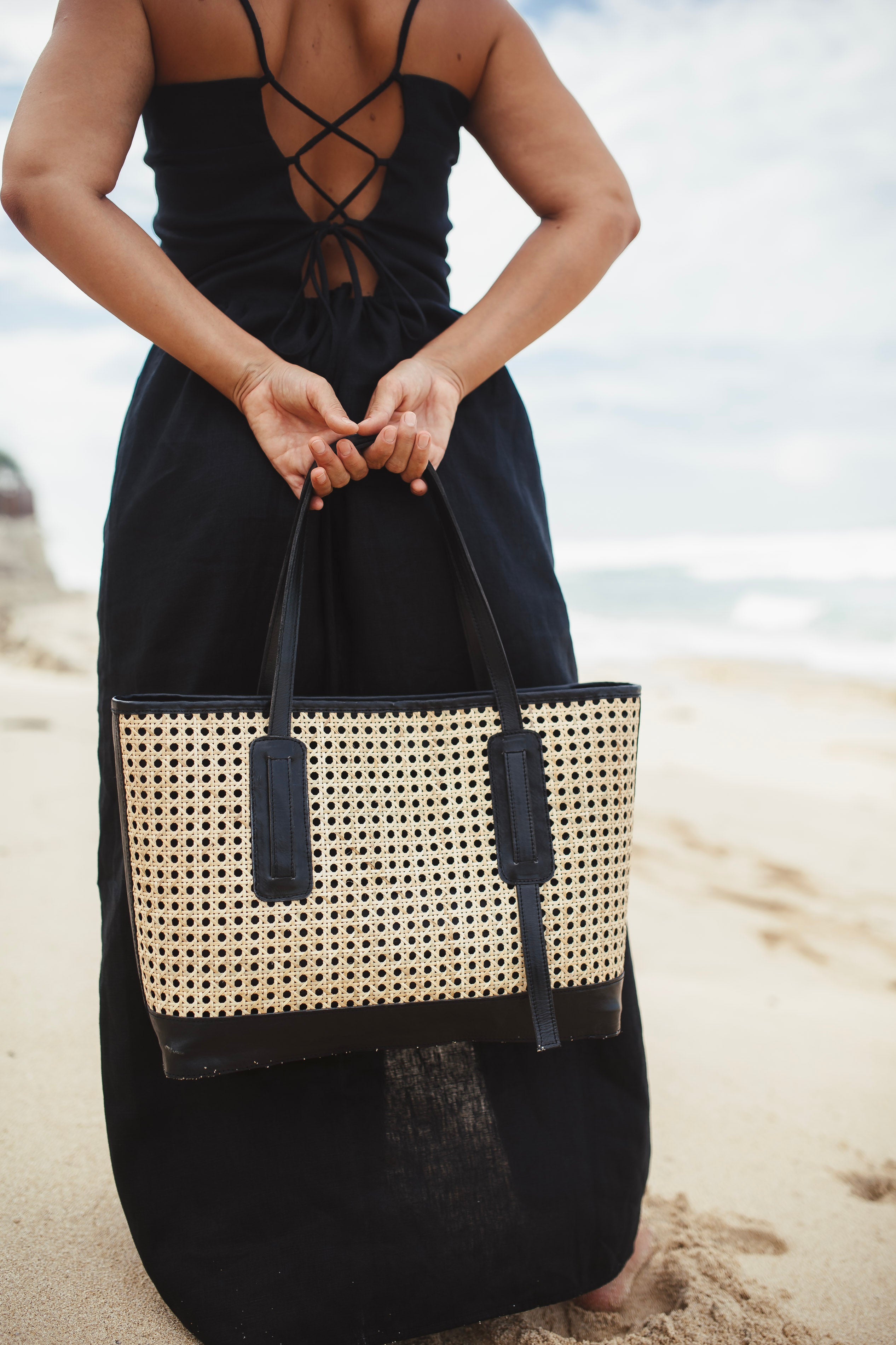 City Rattan Bag - Black