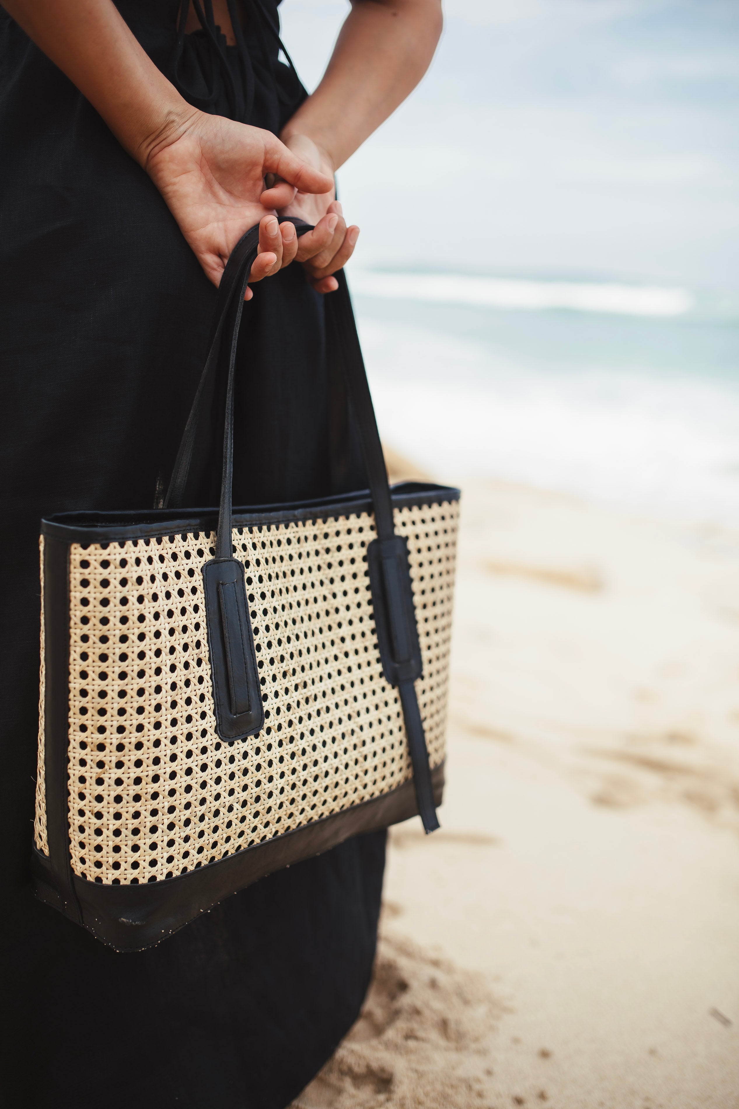 City Rattan Bag - Black