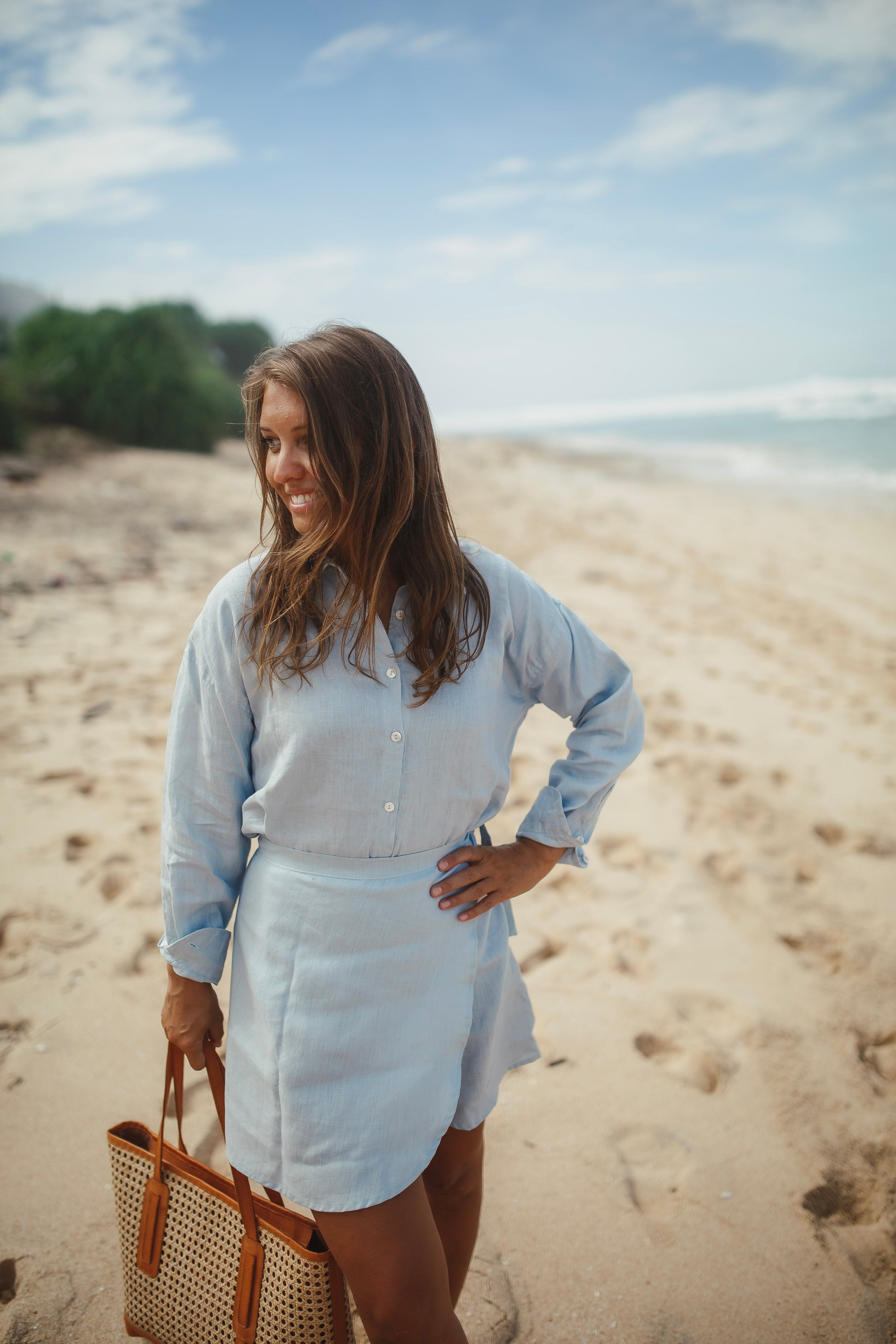 Blue Linen Shirt