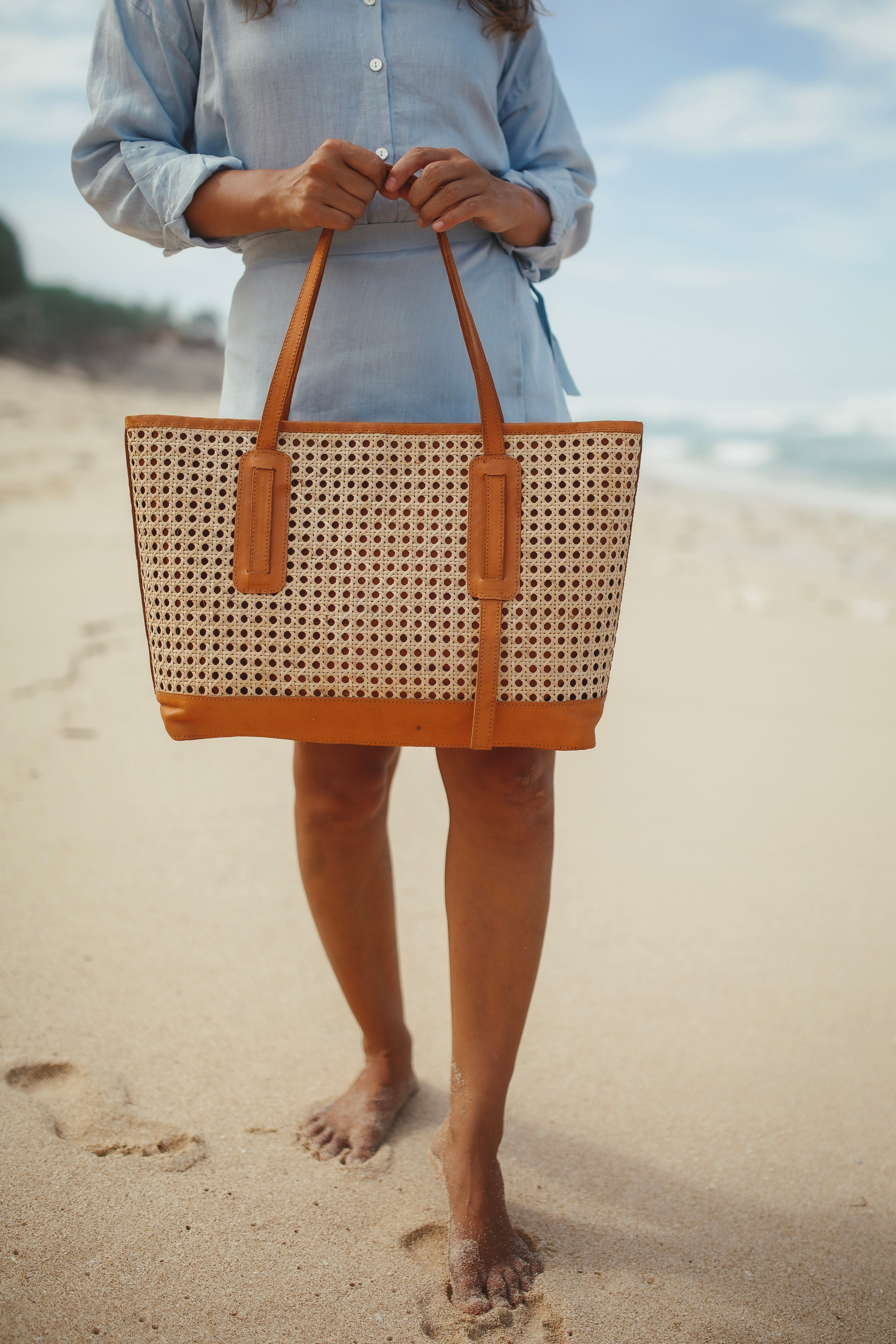 City Rattan Bag – Brown