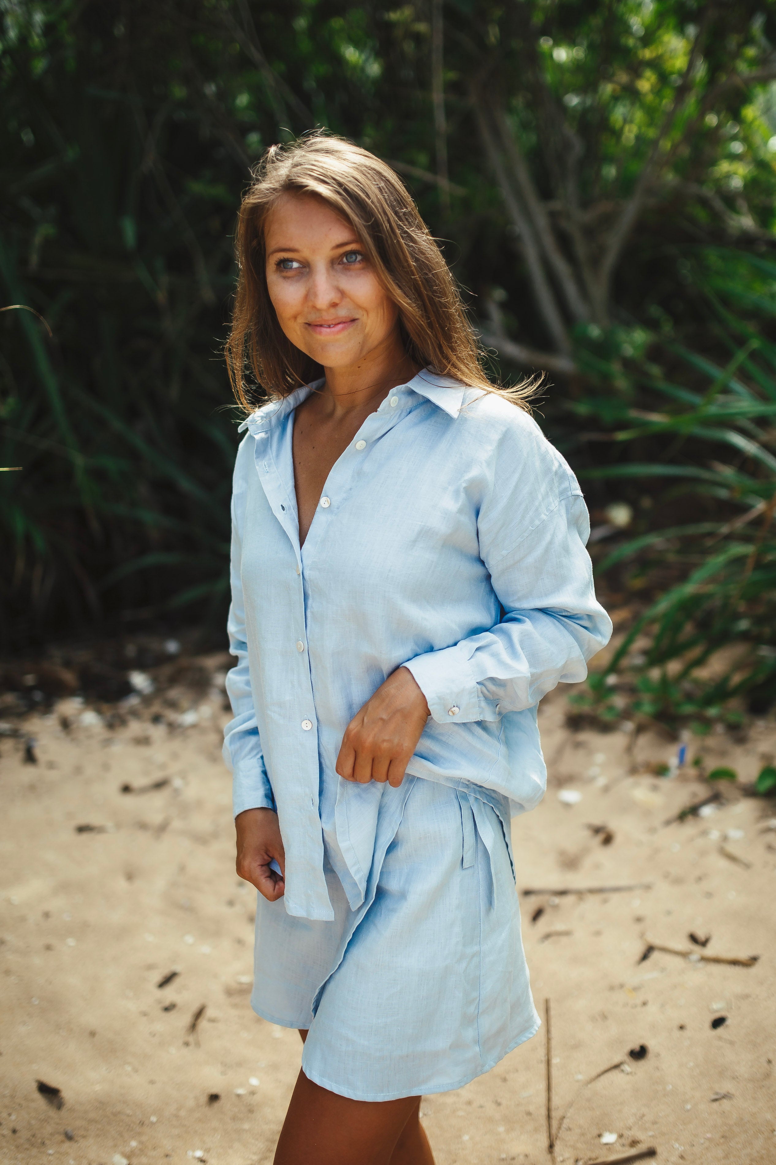 Blue Linen Shirt