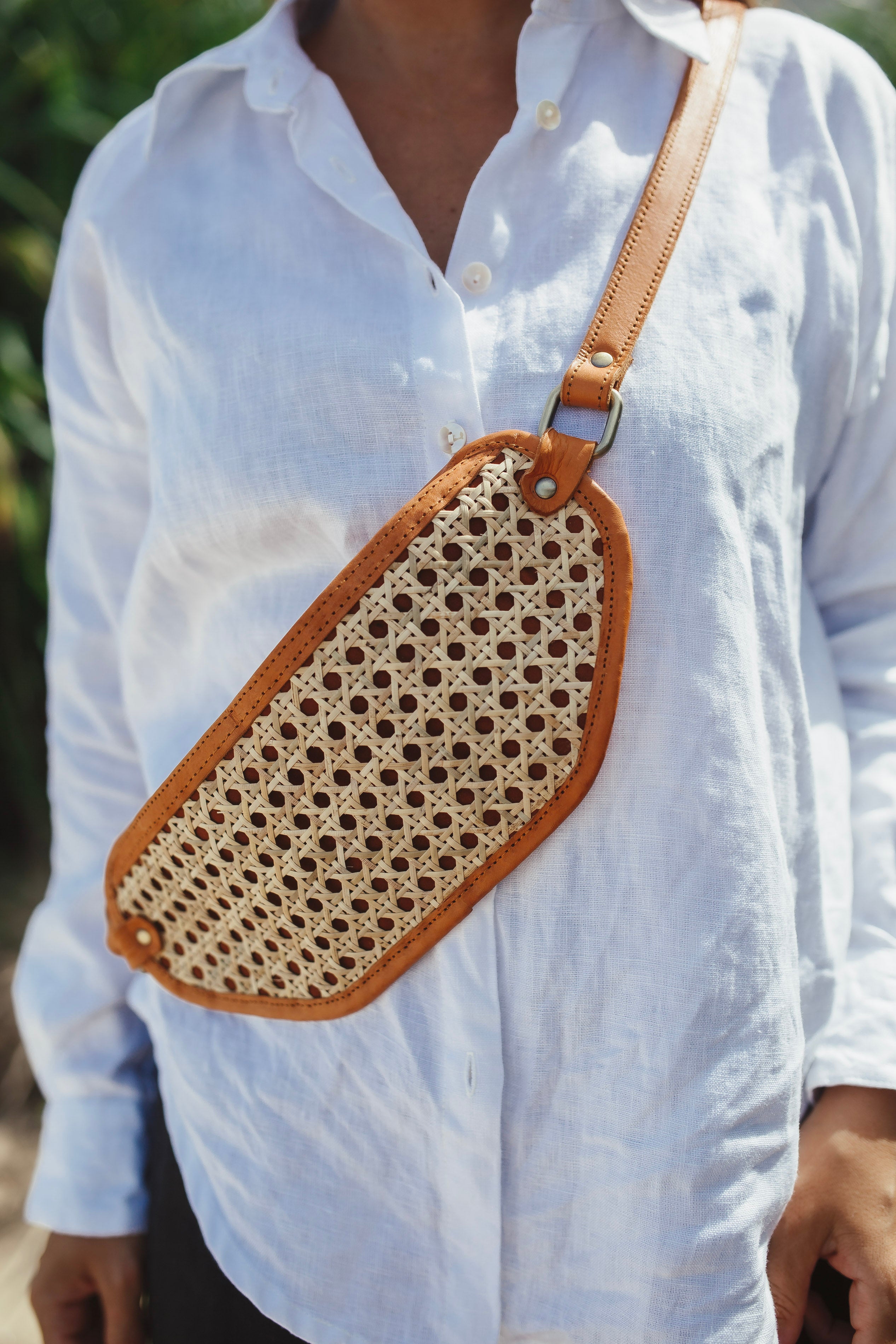 Rattan Belt Bag