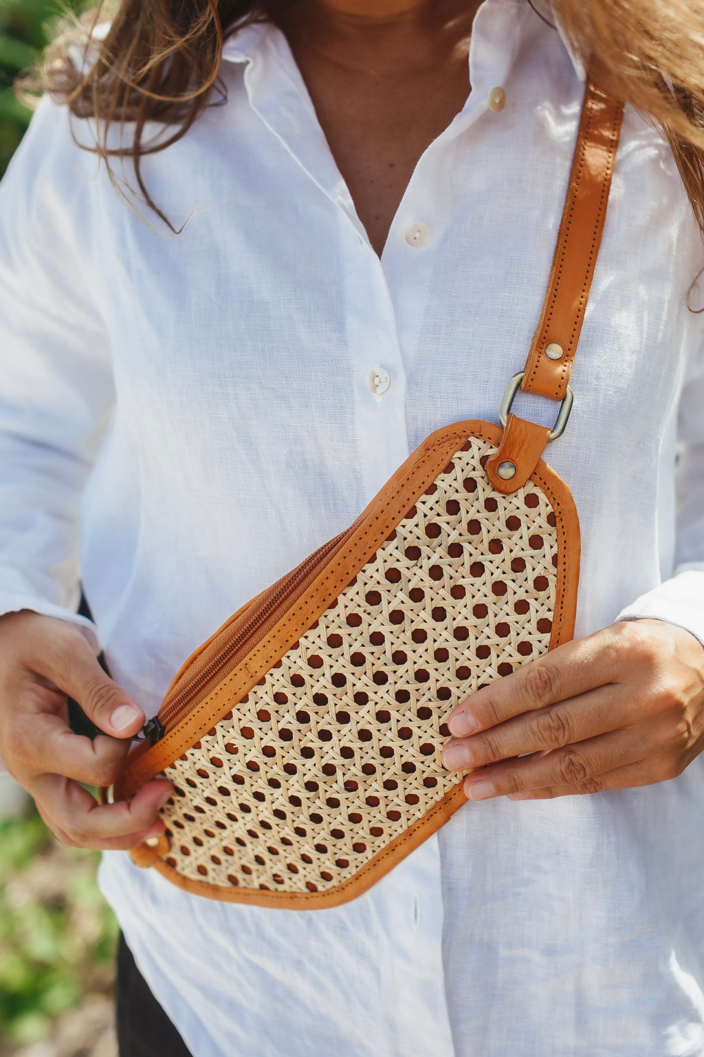 Rattan Belt Bag