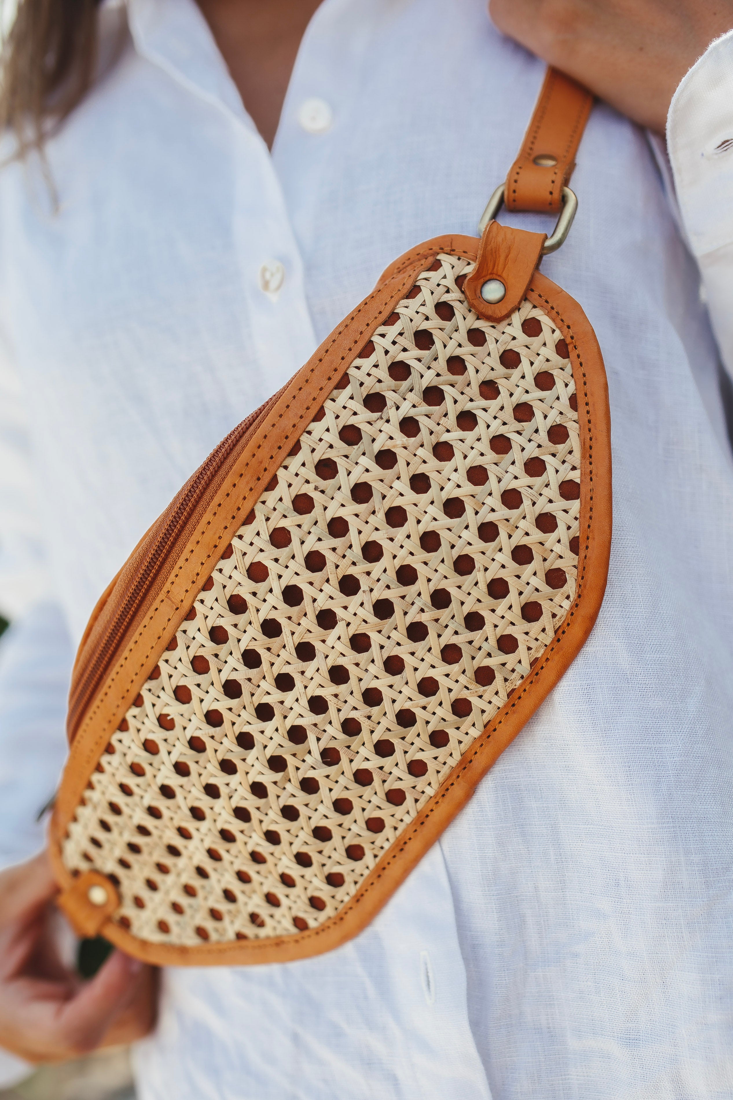 Rattan Belt Bag