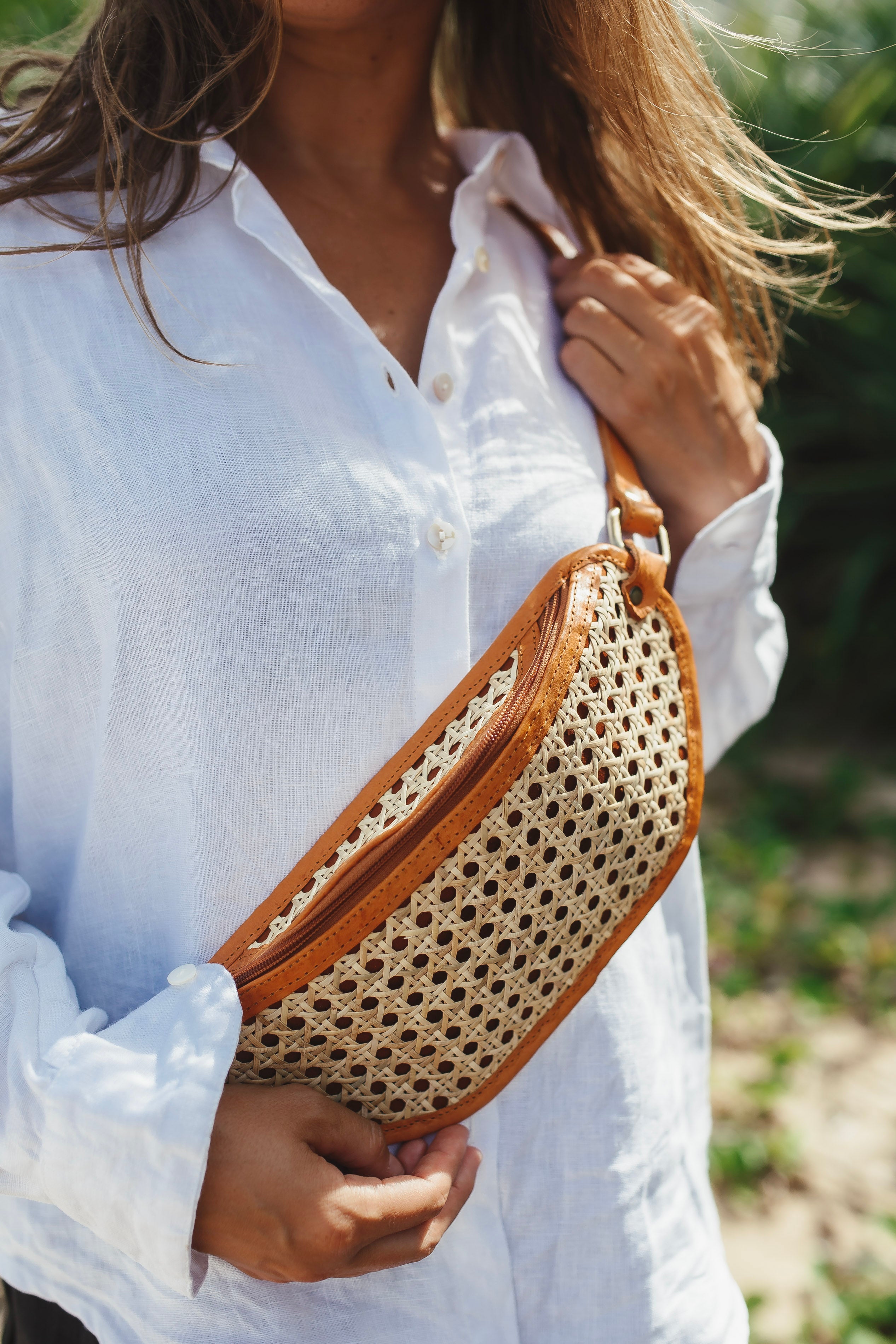 Rattan Belt Bag