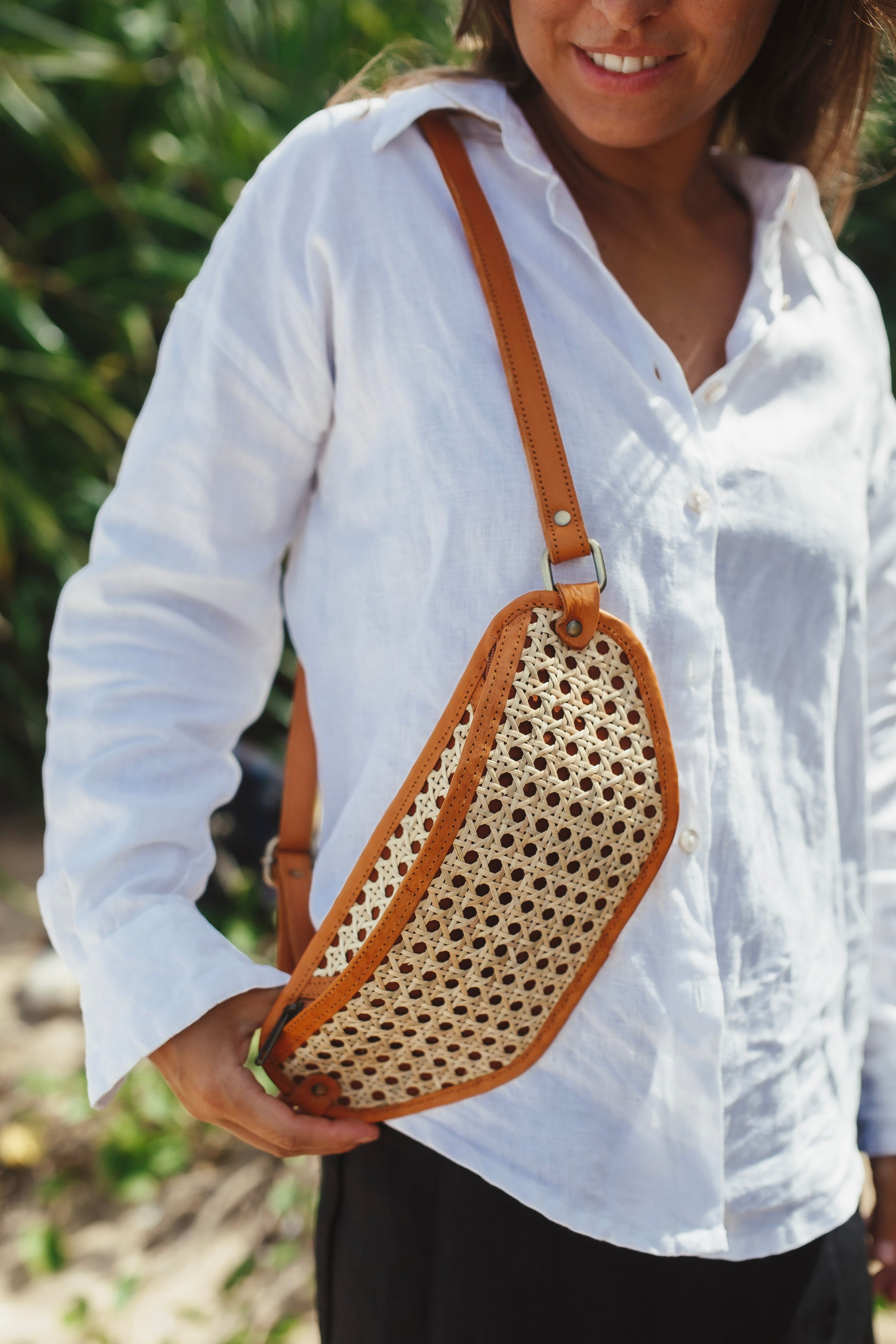 Rattan Belt Bag