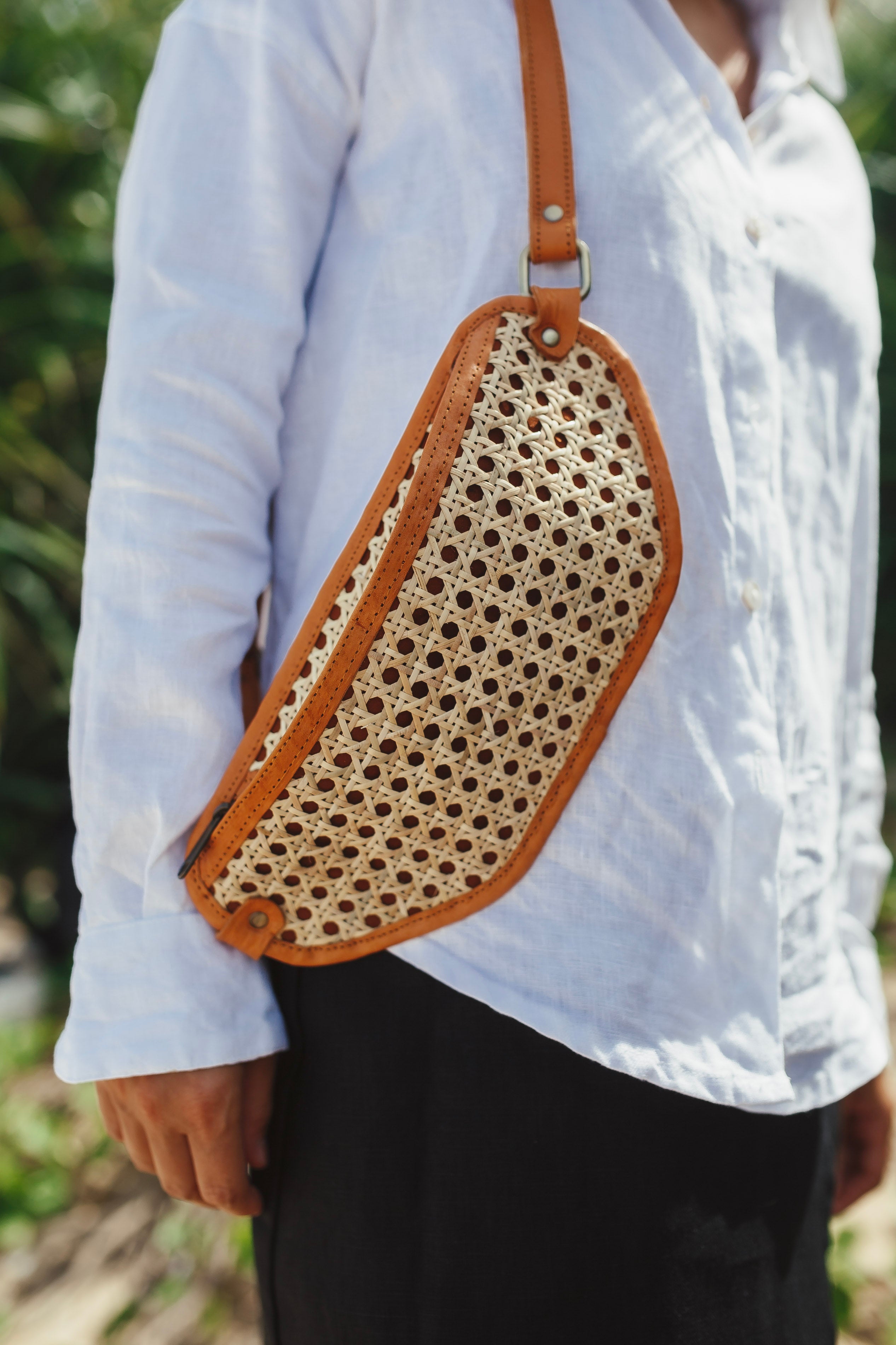 Rattan Belt Bag
