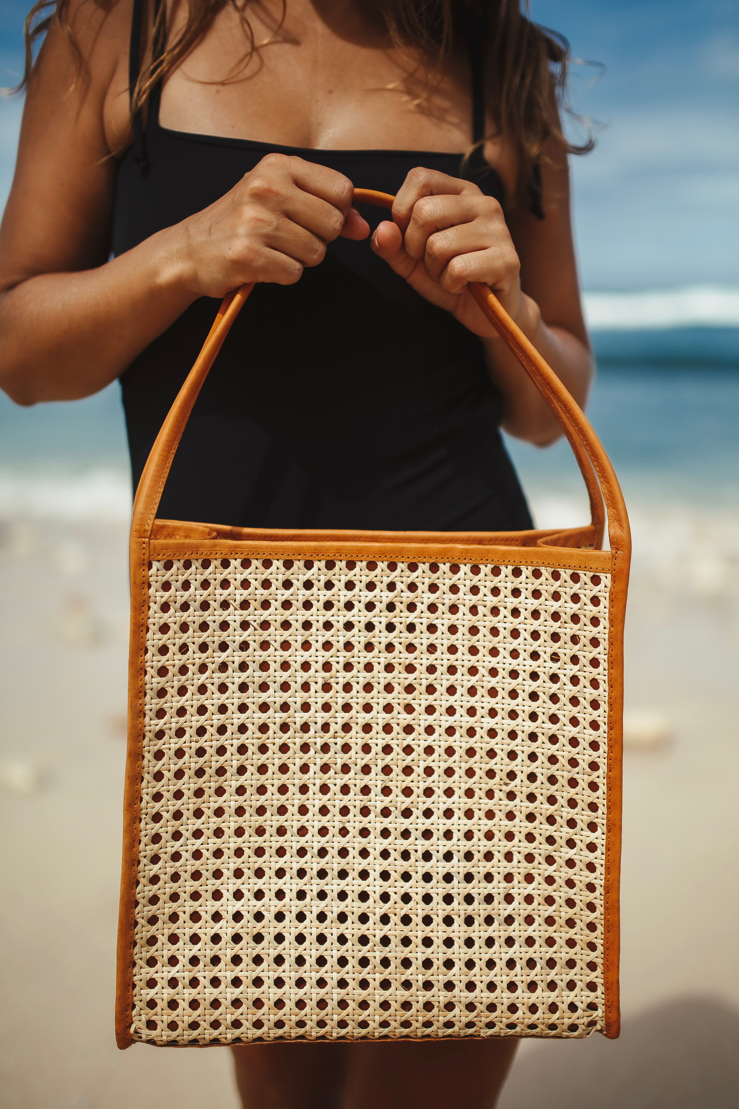 Rattan Beach Bag
