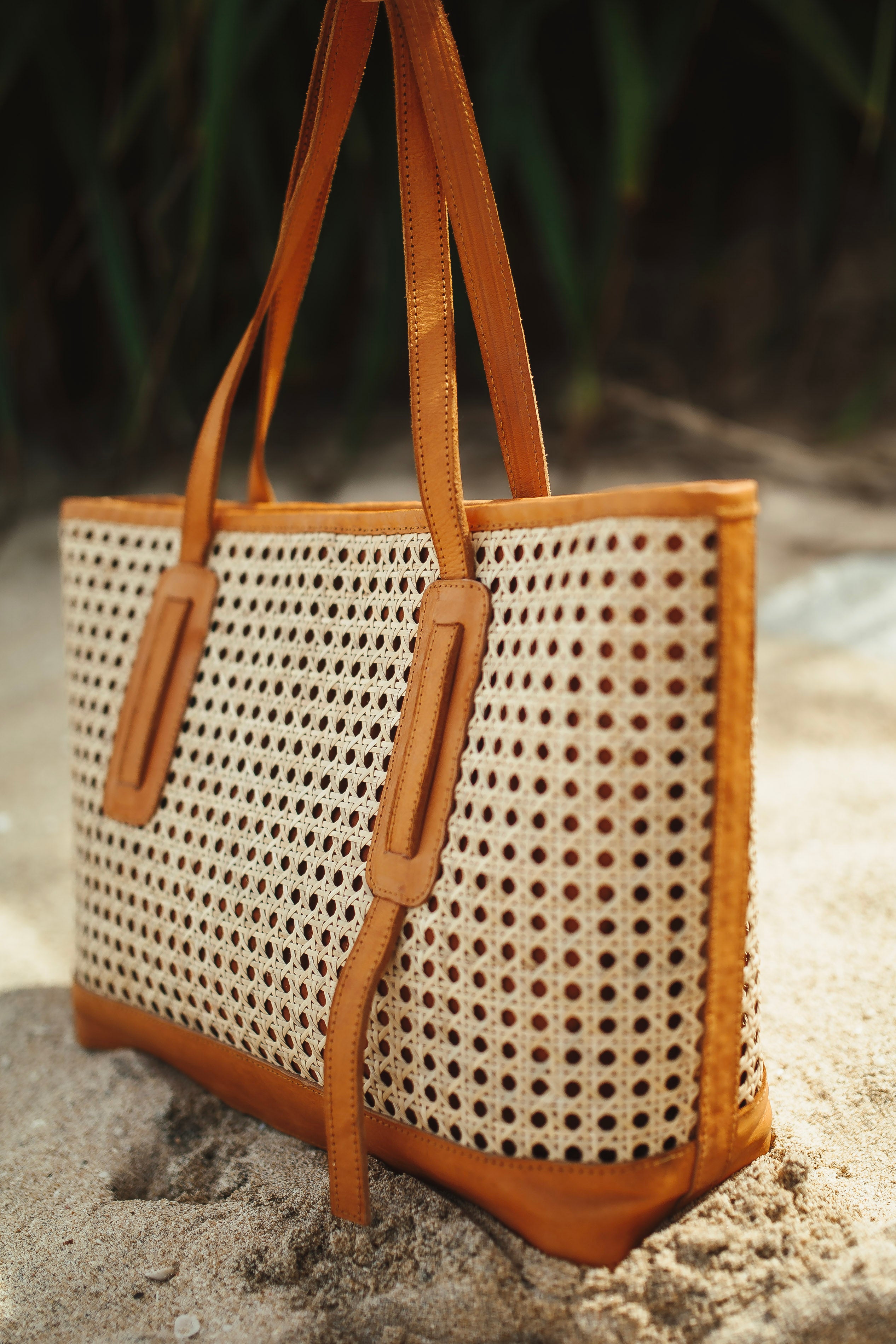 City Rattan Bag – Brown