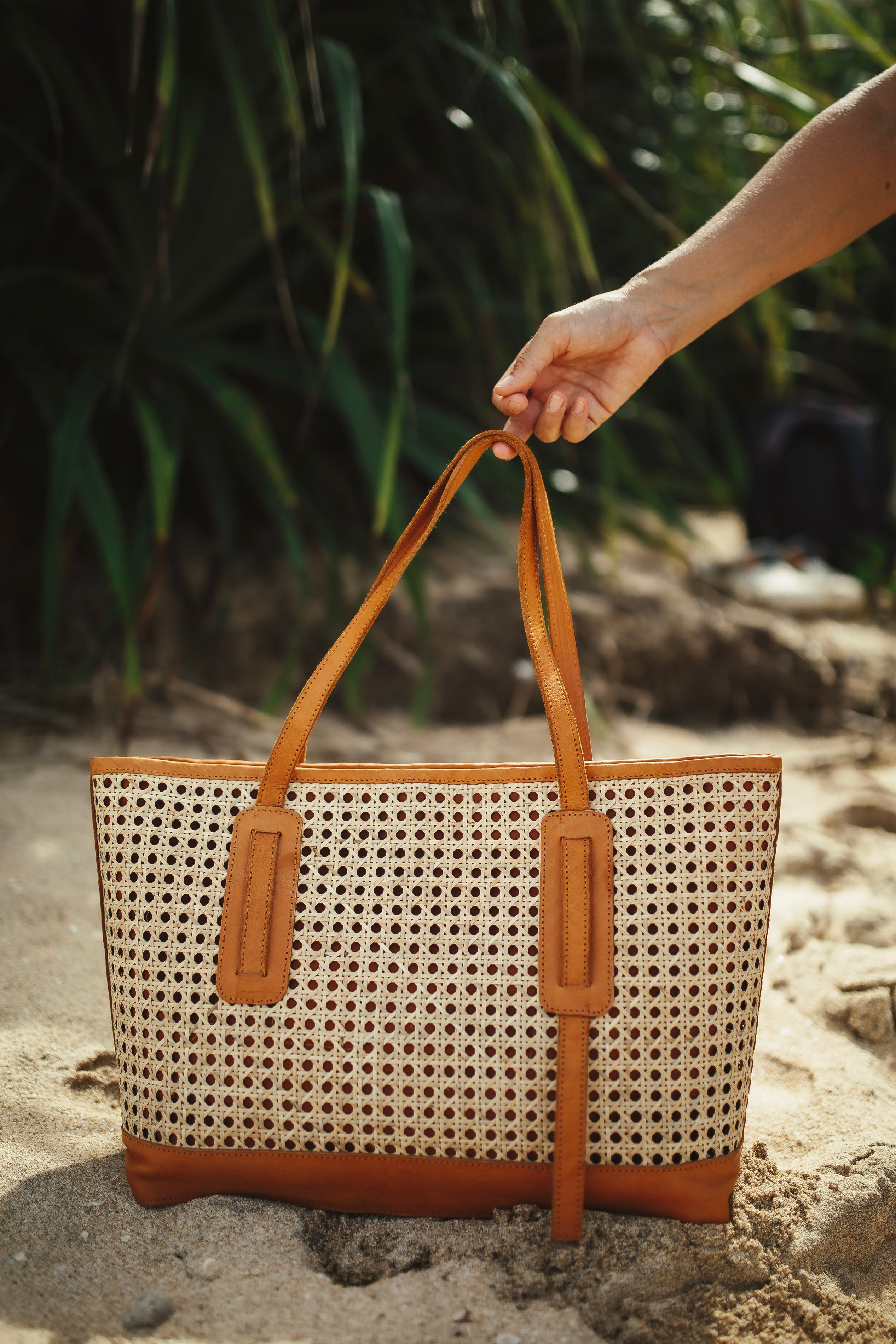 City Rattan Bag – Brown