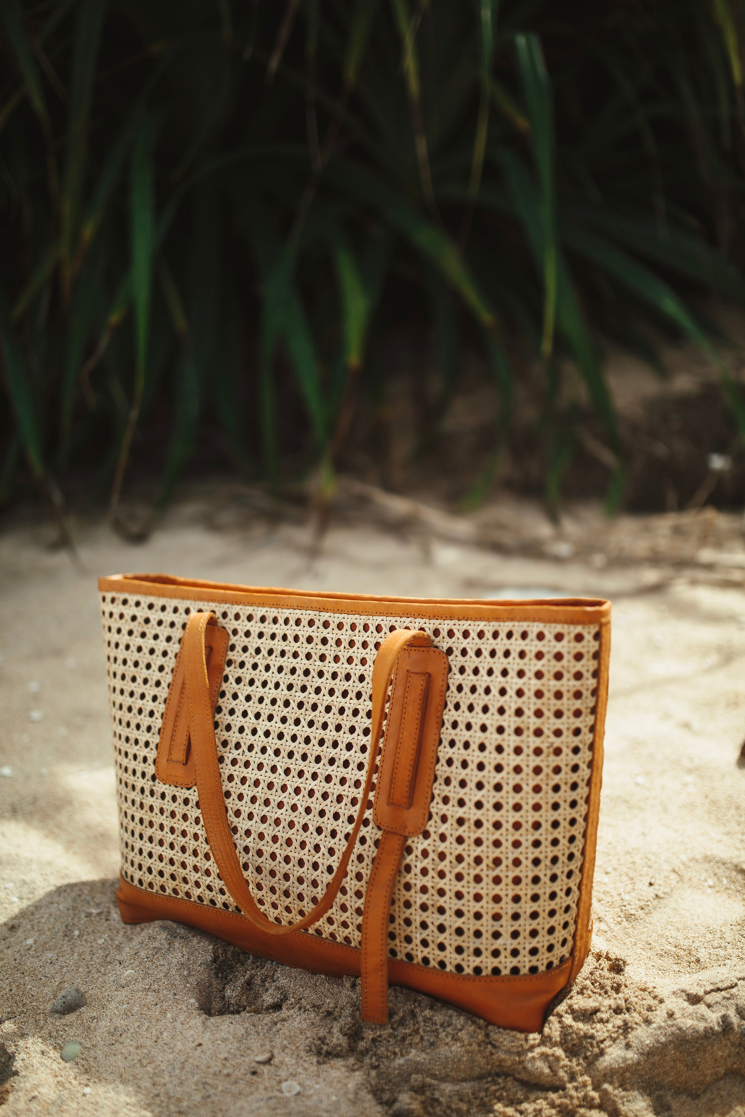 City Rattan Bag – Brown