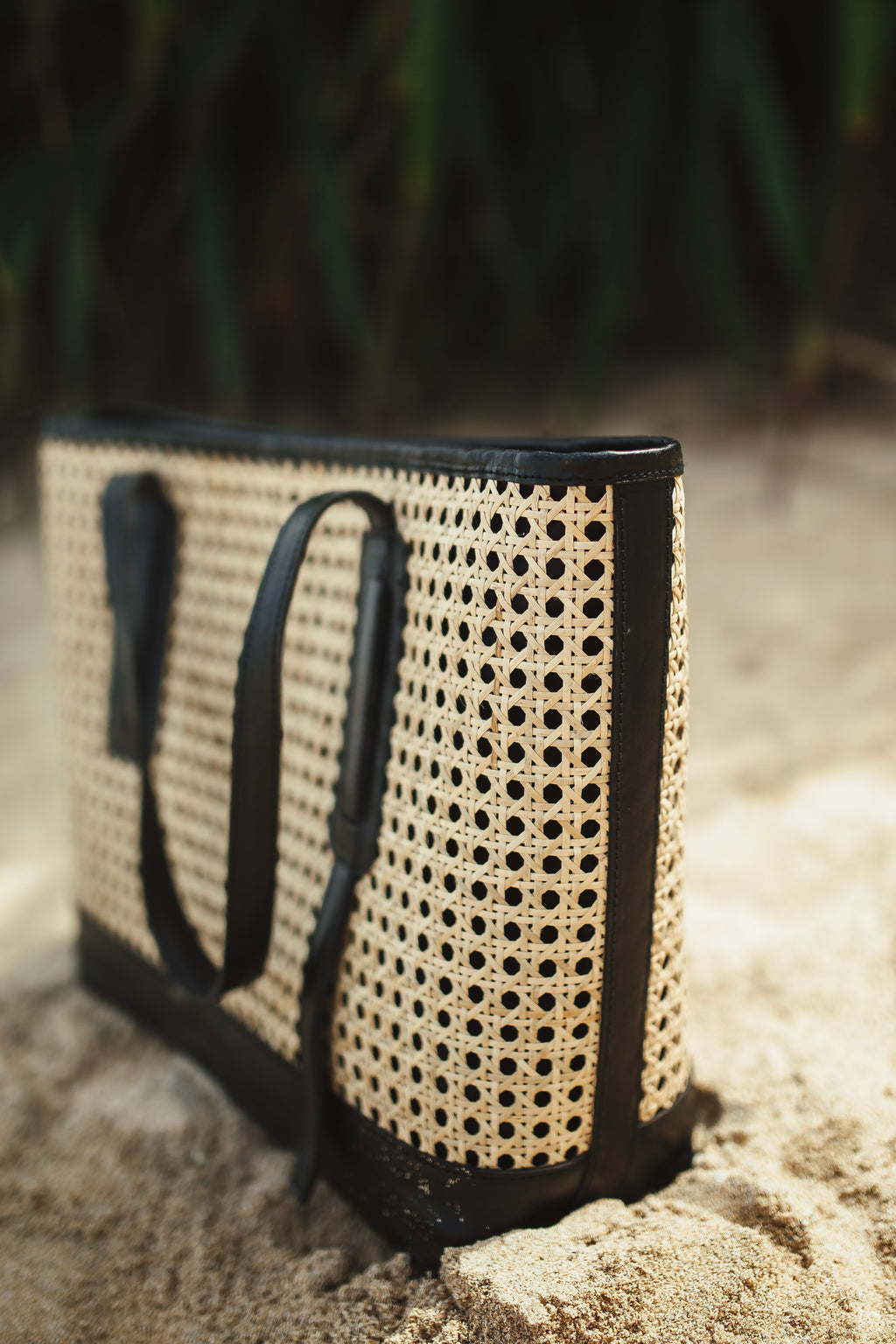City Rattan Bag - Black