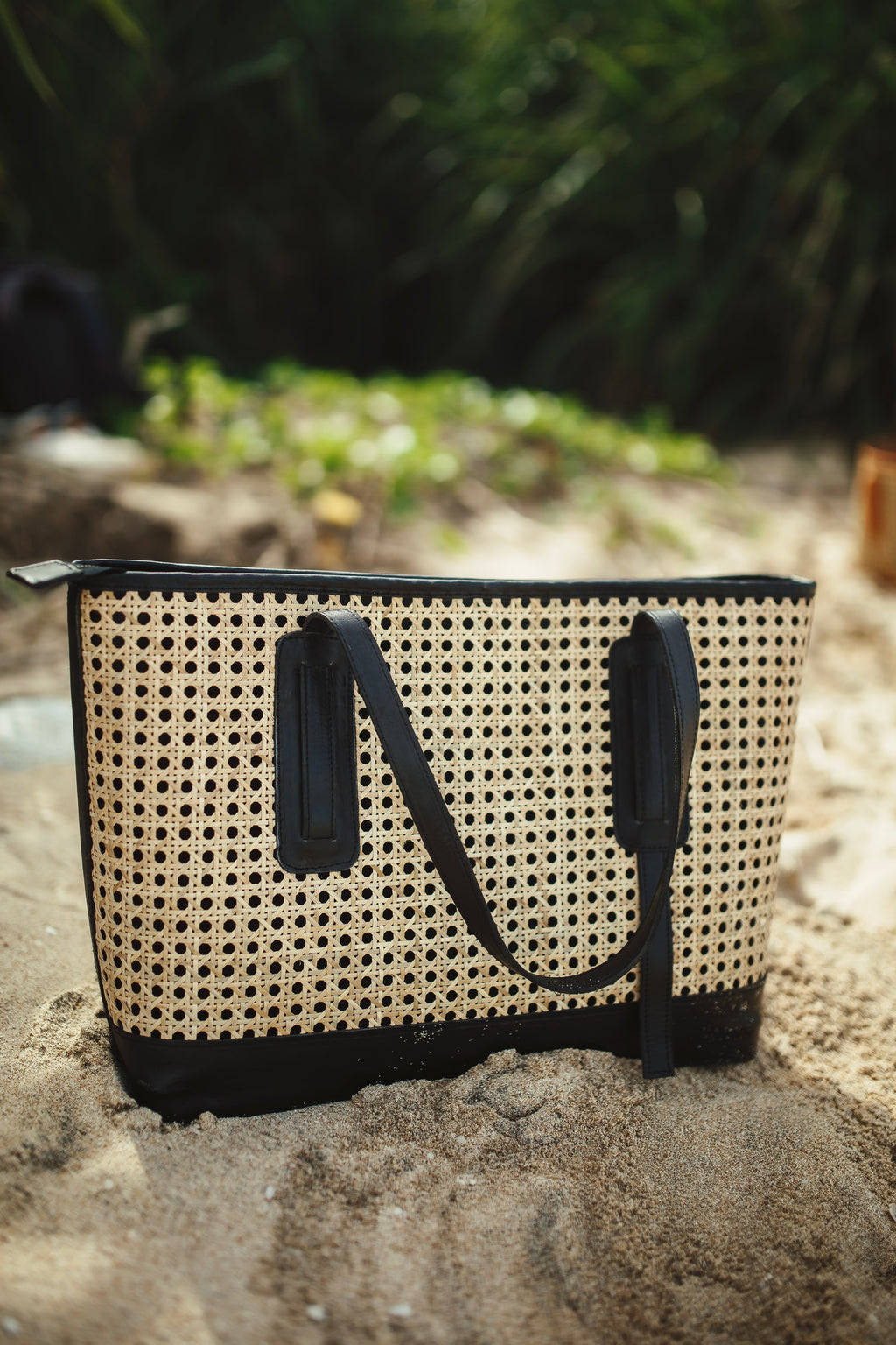 City Rattan Bag - Black