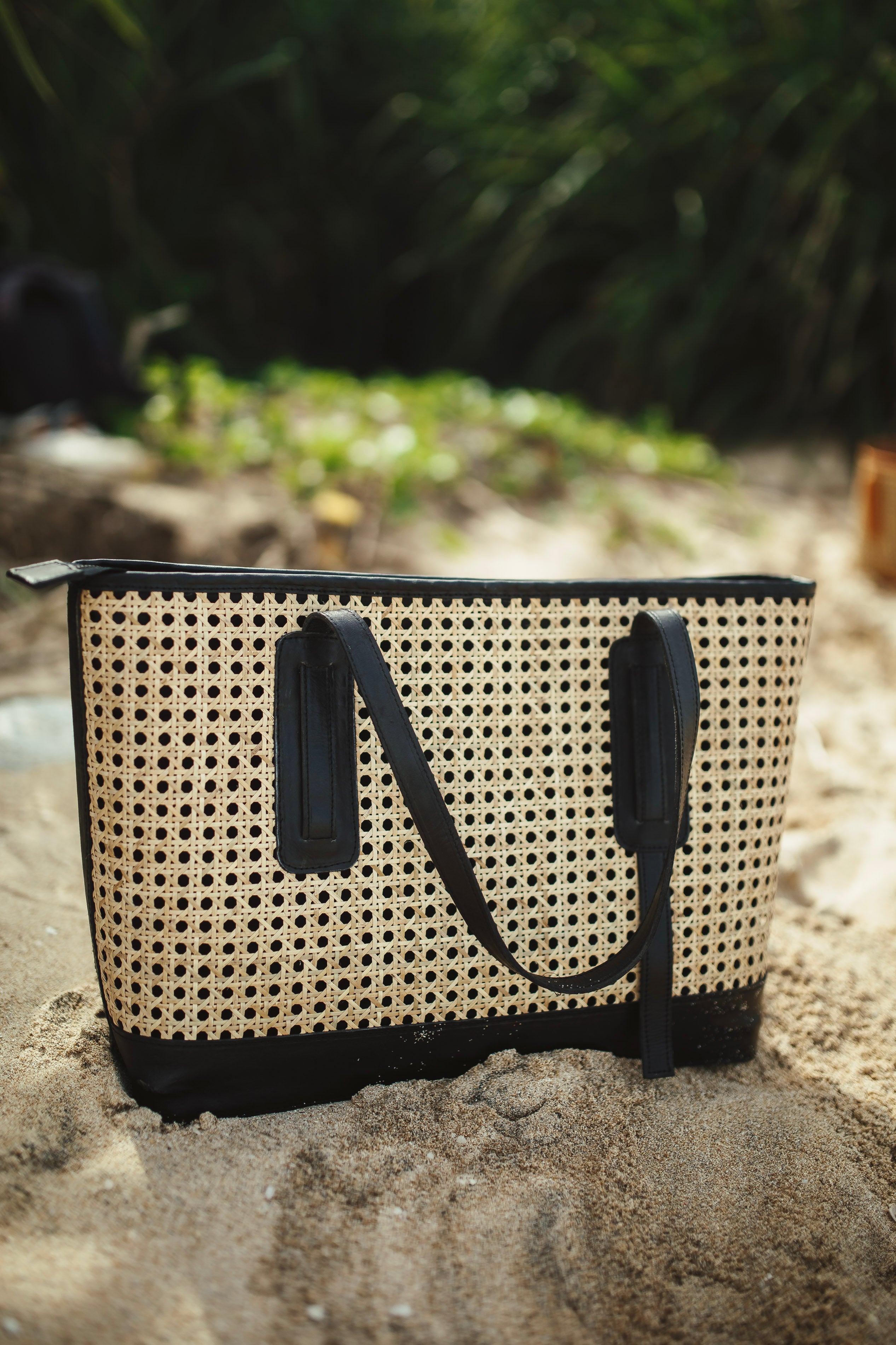 City Rattan Bag - Black
