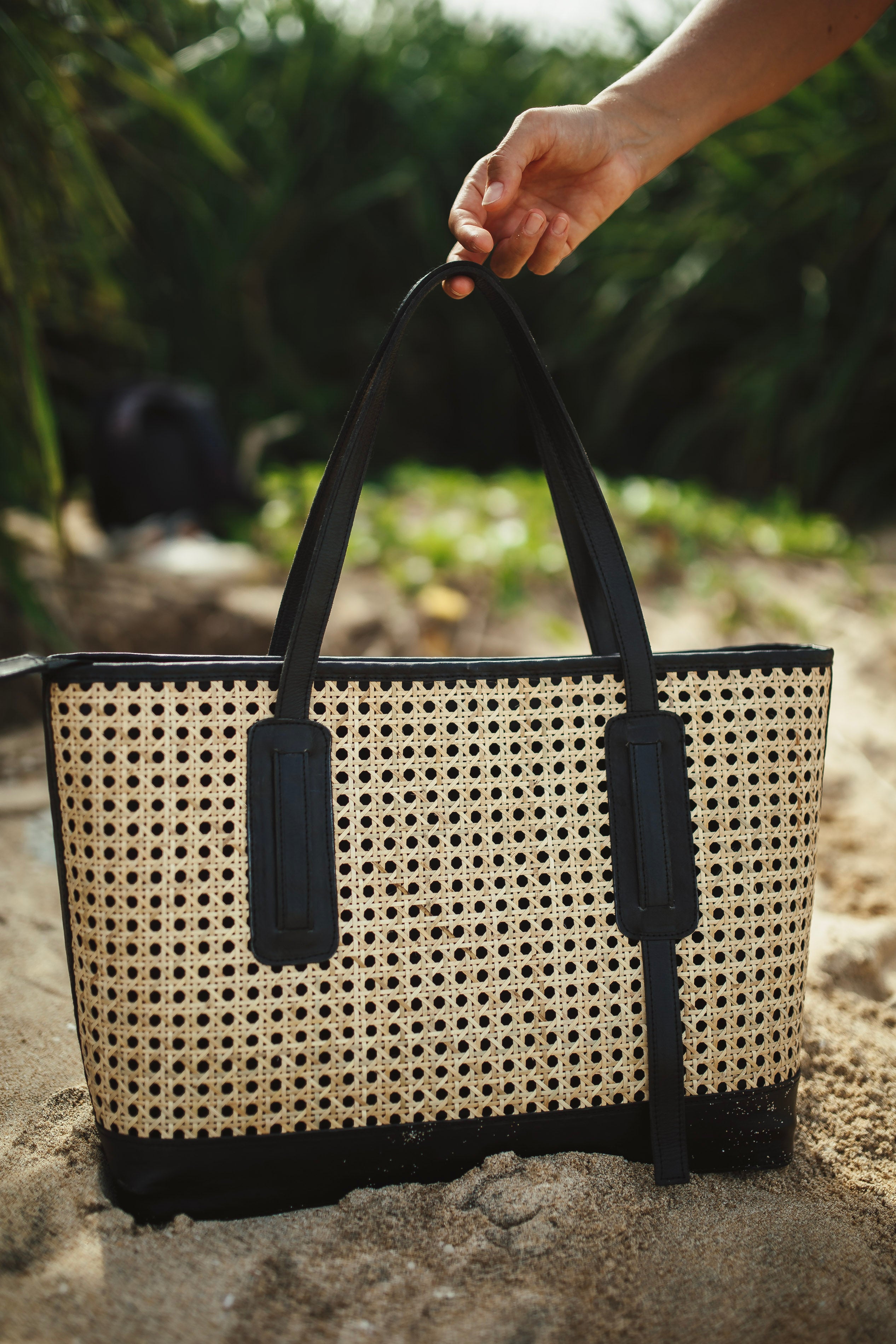 City Rattan Bag - Black