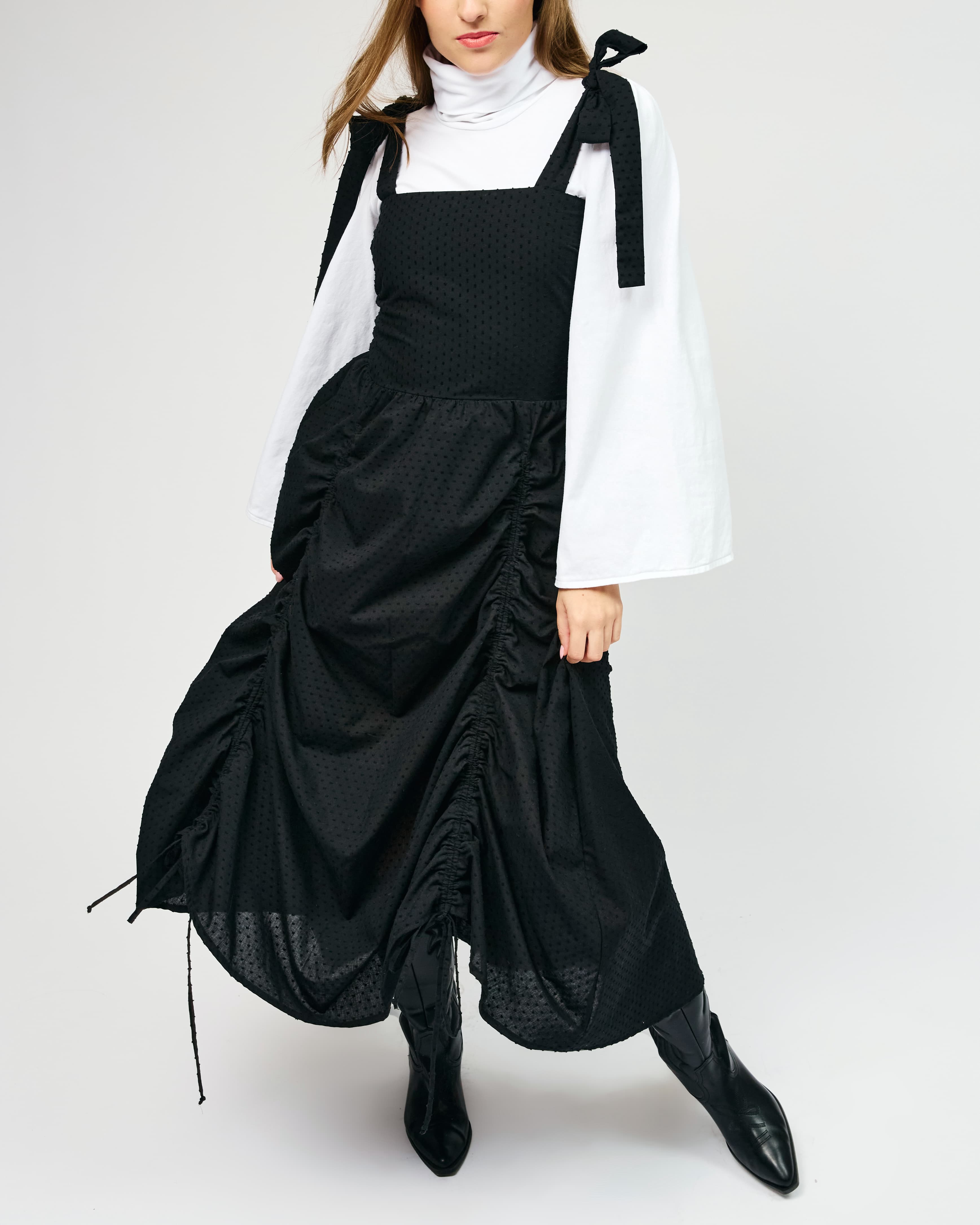 Lace-Up Dress with Bows