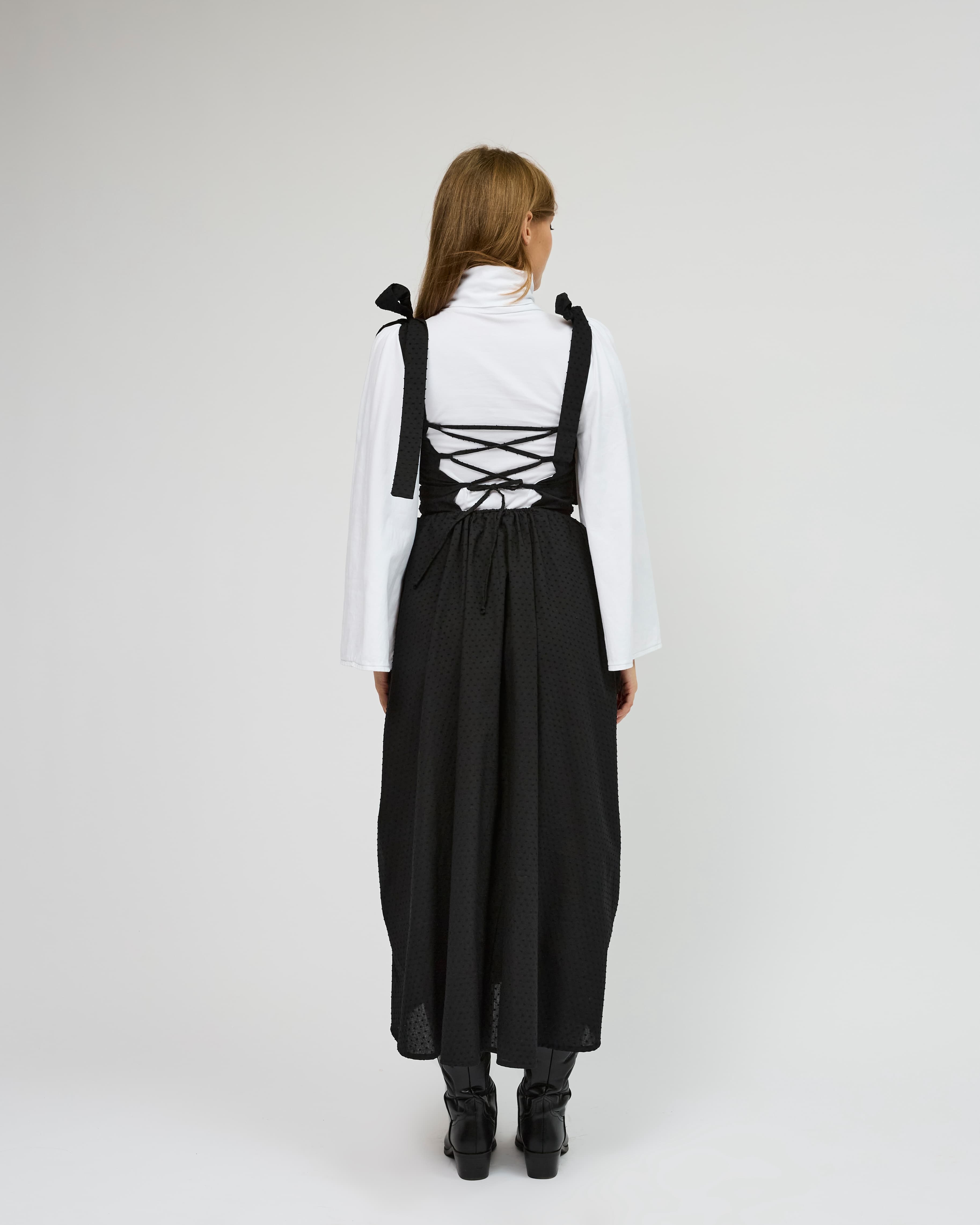 Lace-Up Dress with Bows